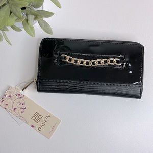 Dasein Full Size Wallet NWT Black and Gold